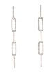 Earrings 14K 1.00ctw Diamond Paperclip Link Drop