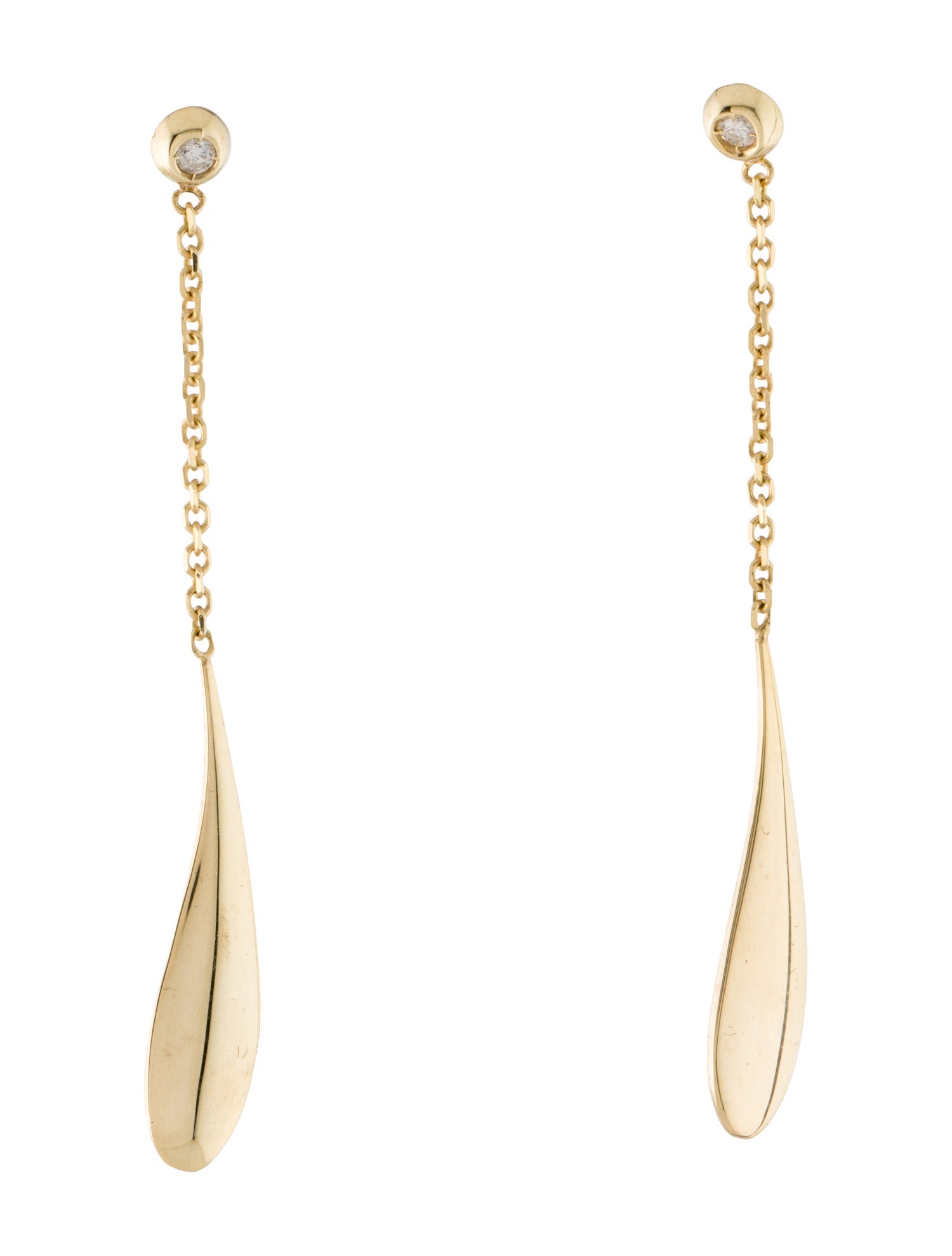 Earrings 14K Diamond Drop Earrings