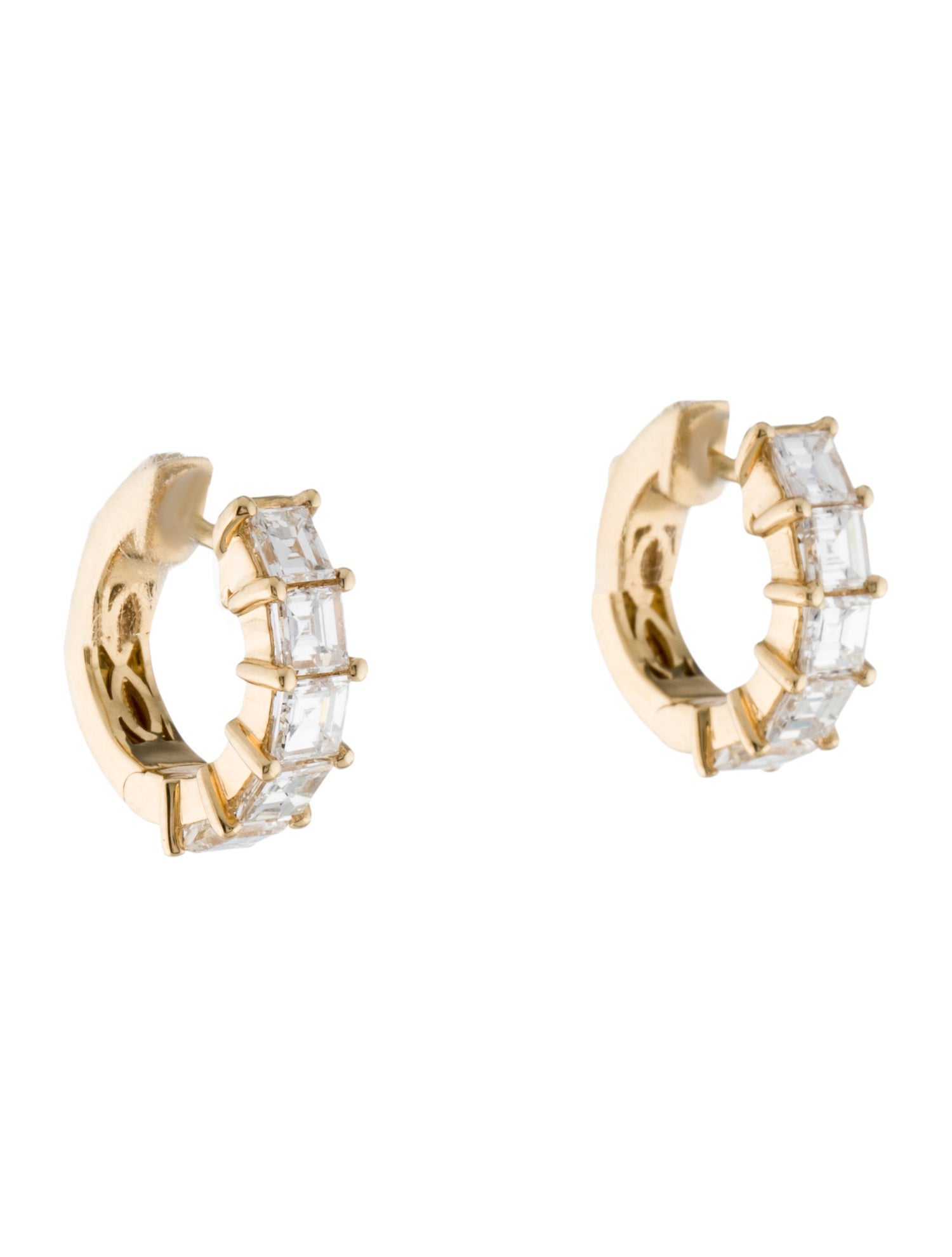 Earrings 18K 2.15ctw Diamond Hoop