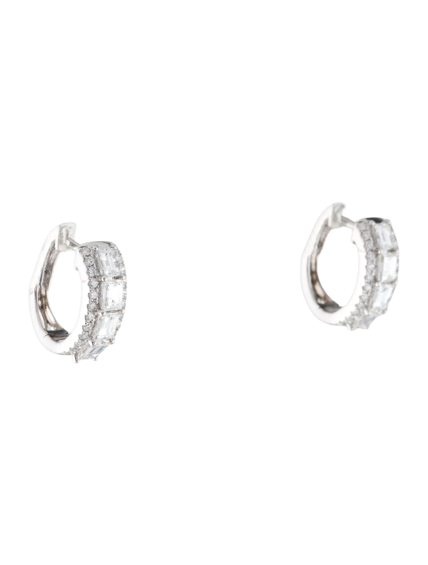 Earrings 18K 2.50ctw Diamond Hoop