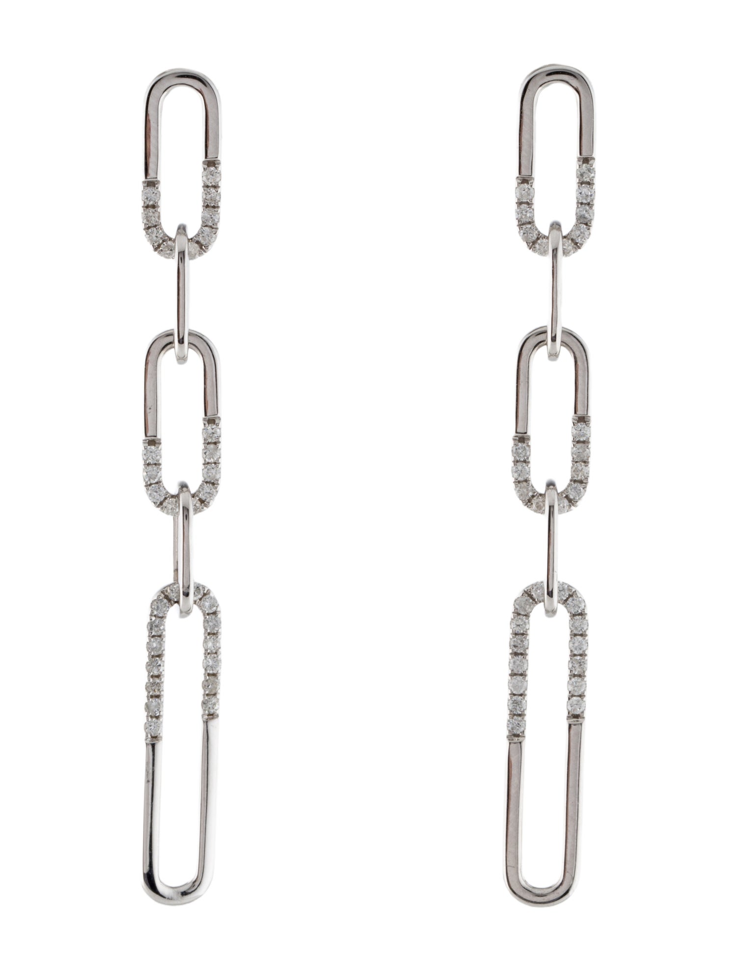 Earrings 14K Diamond Link Drop Earrings
