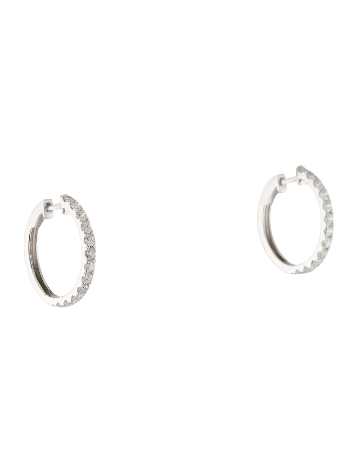 Earrings 14K Diamond Hoop Earrings