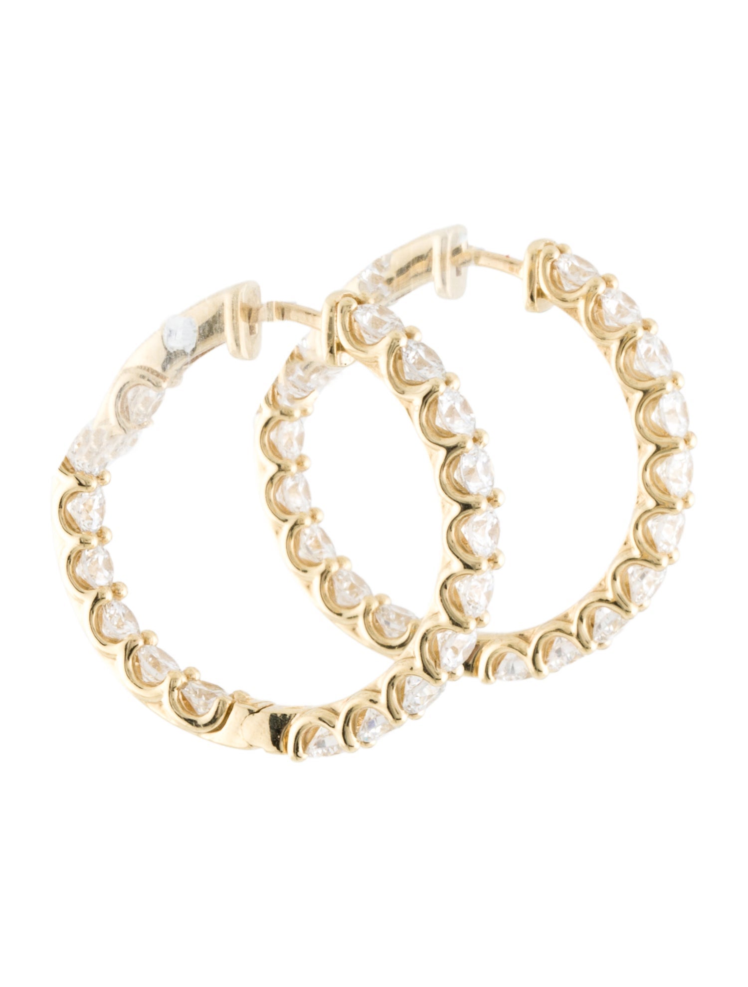 Earrings 18K Lab-Grown Diamond Hoop Earrings