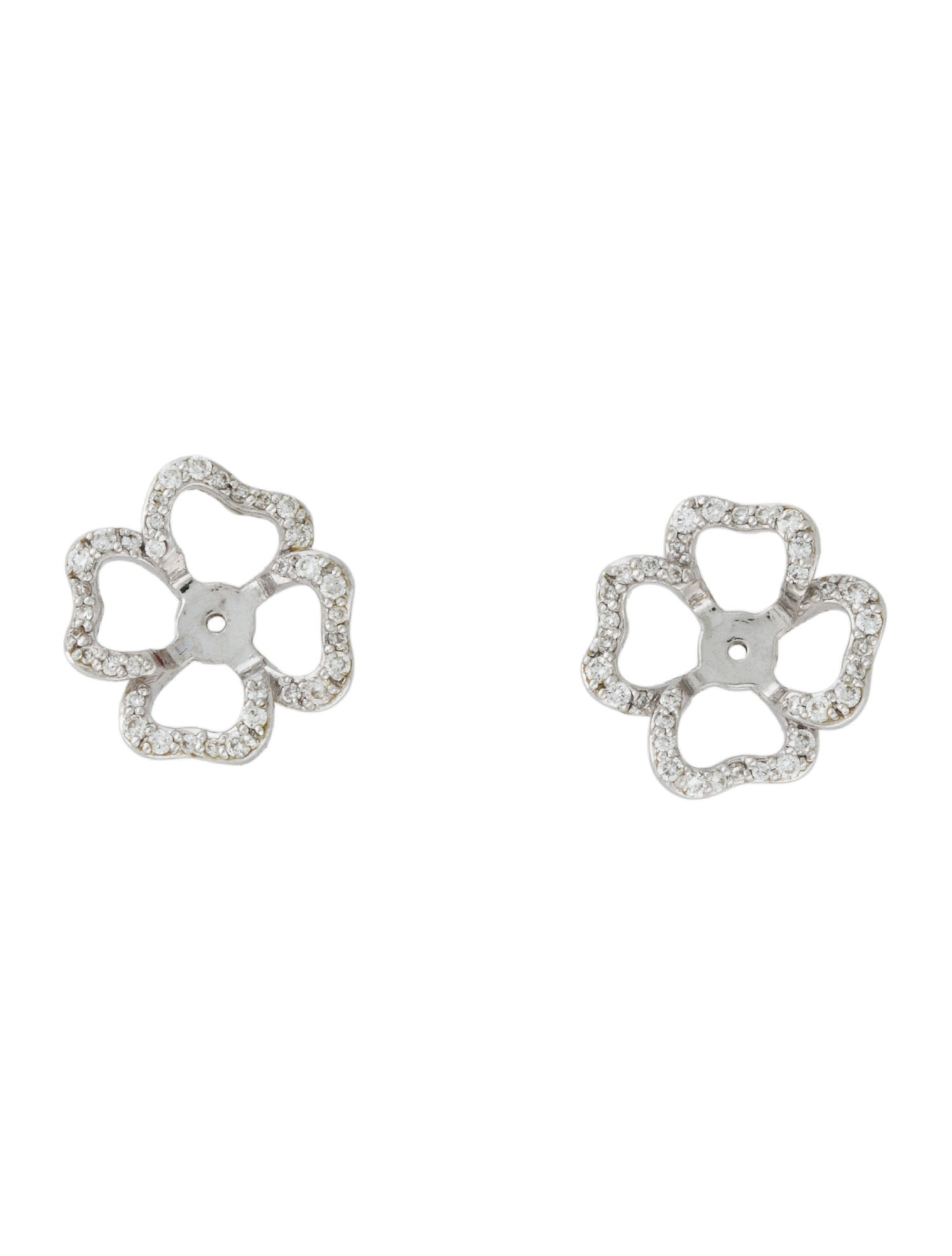 Earrings 18K Diamond Flower Earring Enhancers