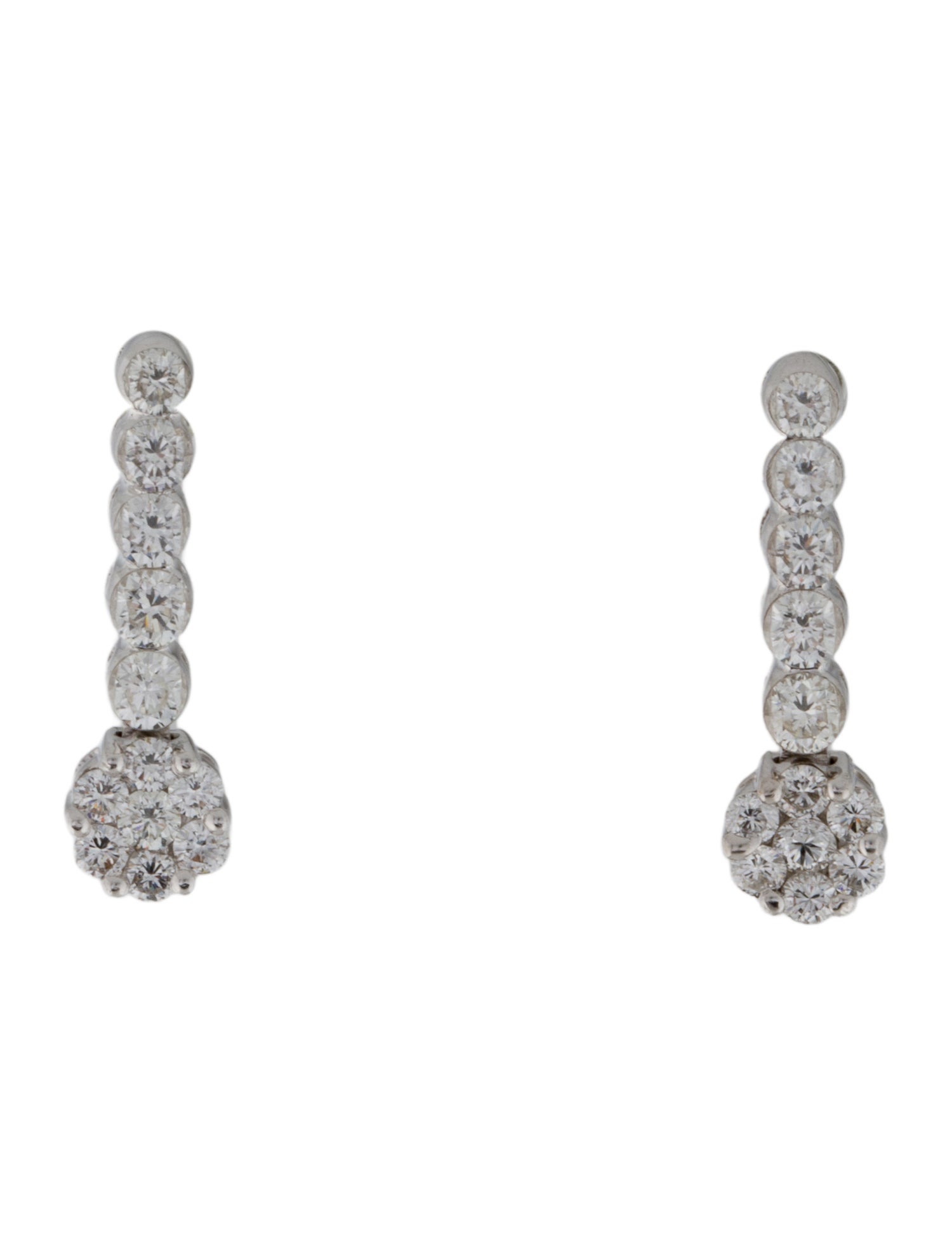 Earrings 18K Diamond Drop Earrings