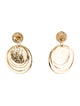 Earrings 14K Textured Circular Drop Earrings