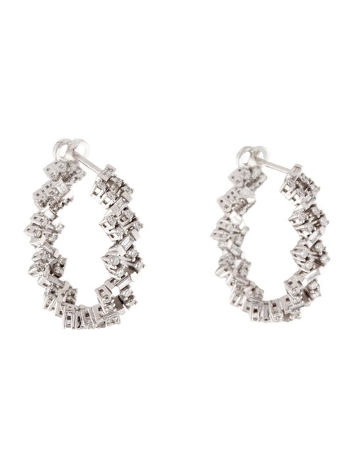 Earrings 14K 1.75ctw Diamond Hoop Earrings