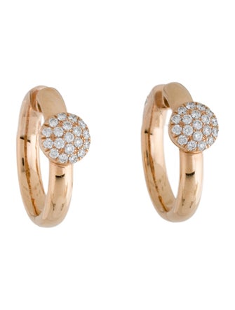 Earrings 18K Diamond Hoop Earrings