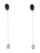 Earrings 14K Sapphire & Diamond Drop Earrings