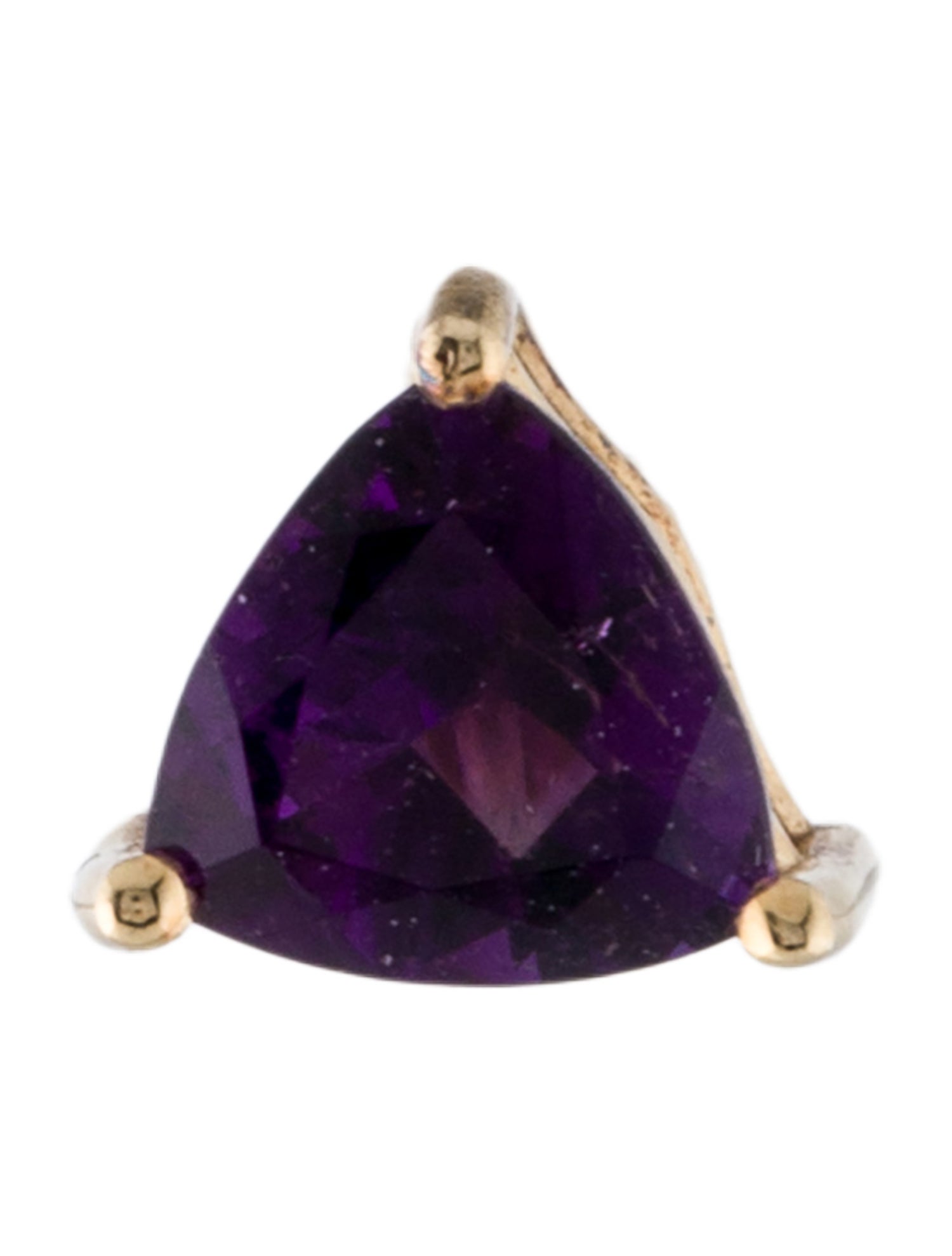 Earrings 14K 1.05ct Amethyst Single Stud Earring