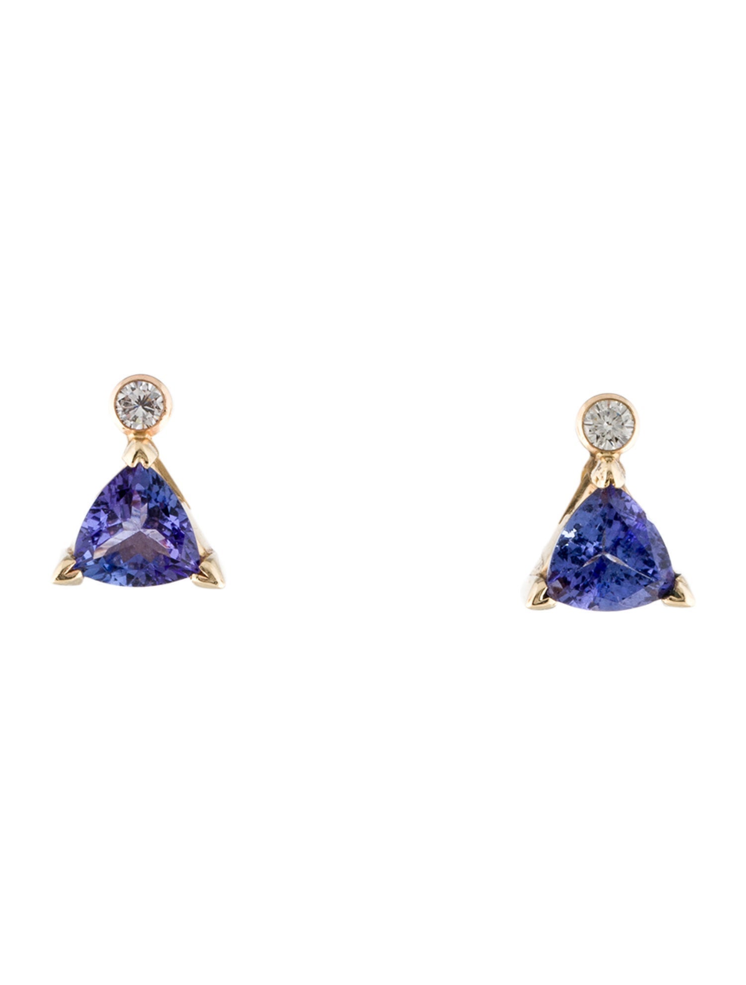 Earrings 14K 2.04ctw Tanzanite & Diamond Stud Earrings