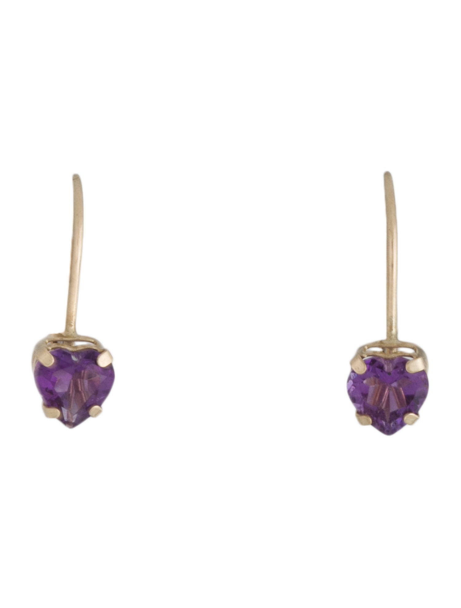 Earrings 10K Amethyst Drop Earrings