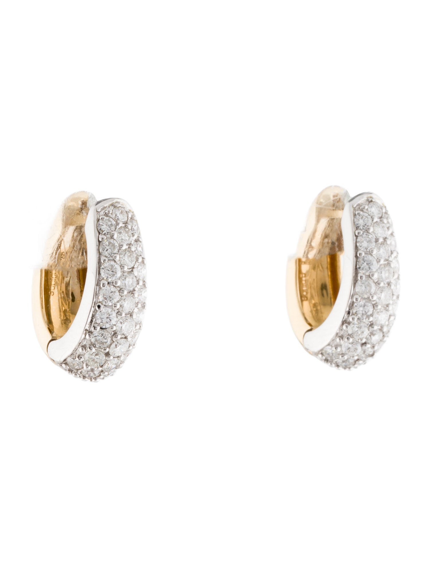 Sonia Bitton 18K 1.56ctw Diamond Hoop Earrings