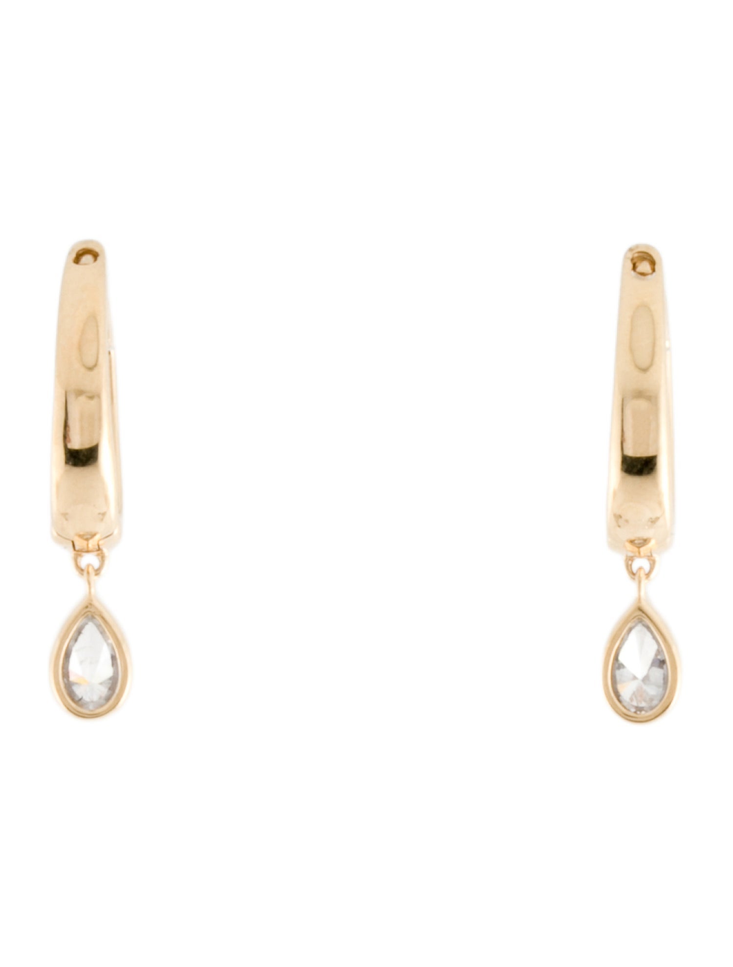 Earrings 18K Diamond Huggie Drop