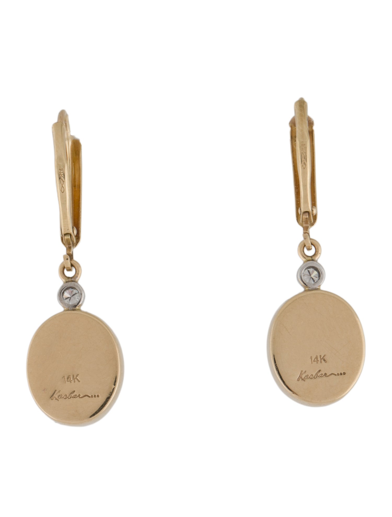 Earrings Kostbar 14K Opal & Diamond Drop Earrings