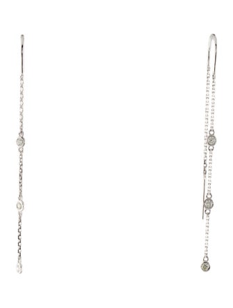 Earrings 14K Diamond Threader Drop Earrings