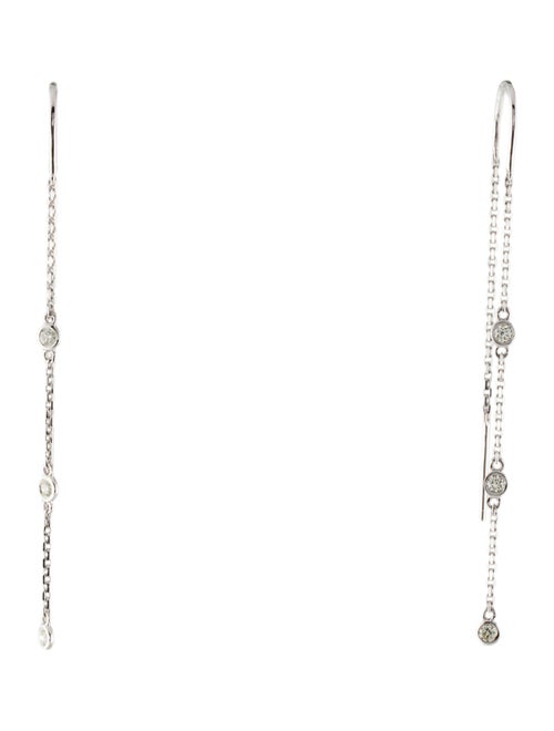 Earrings 14K Diamond Threader Drop Earrings