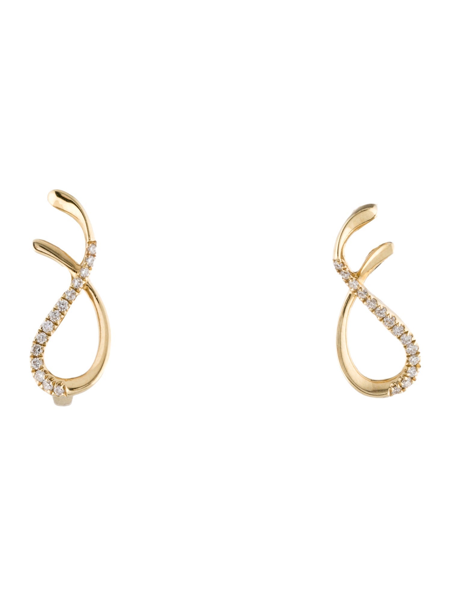 Earrings 14K Diamond Earclip Earrings