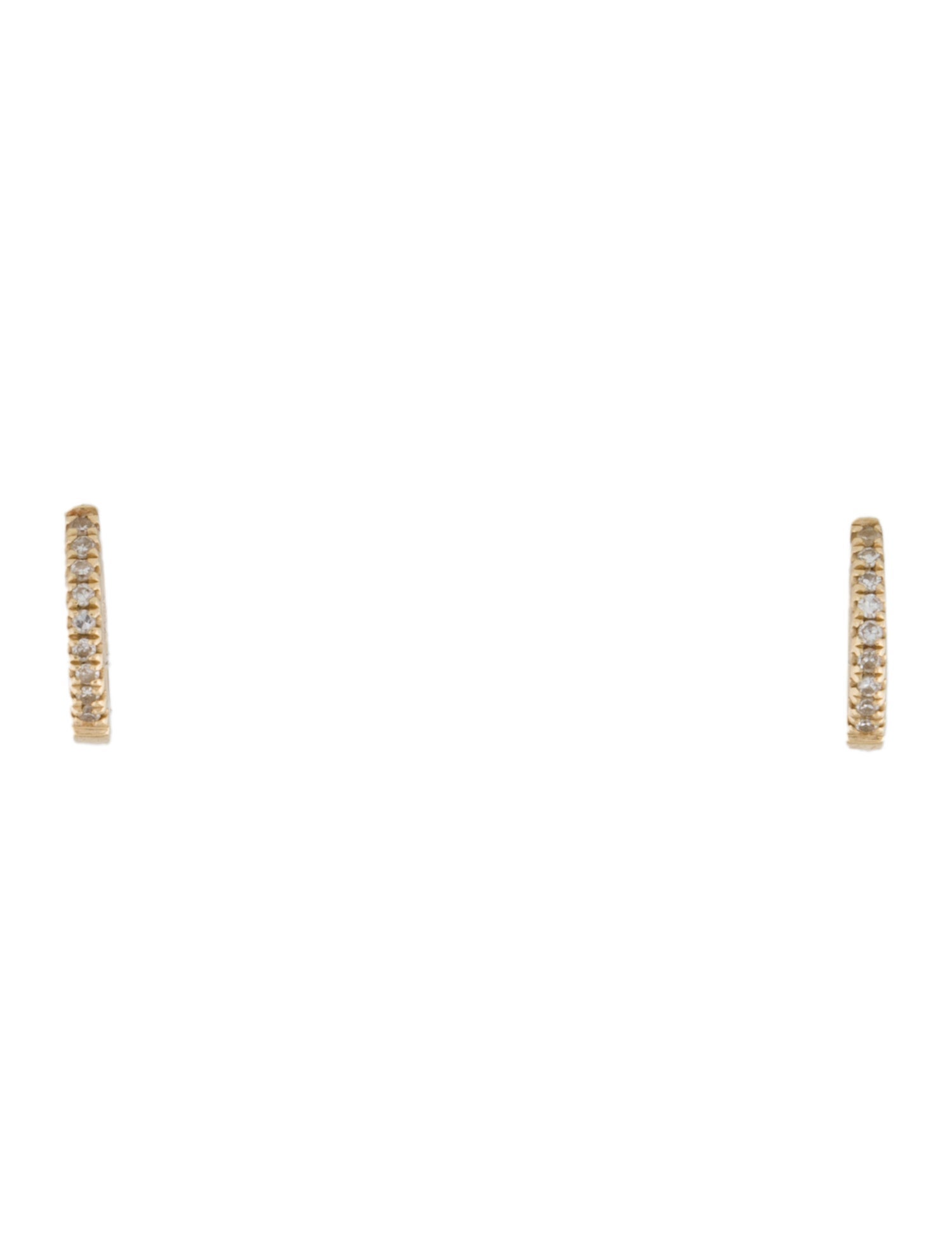 Earrings 14K Diamond Huggie Earrings