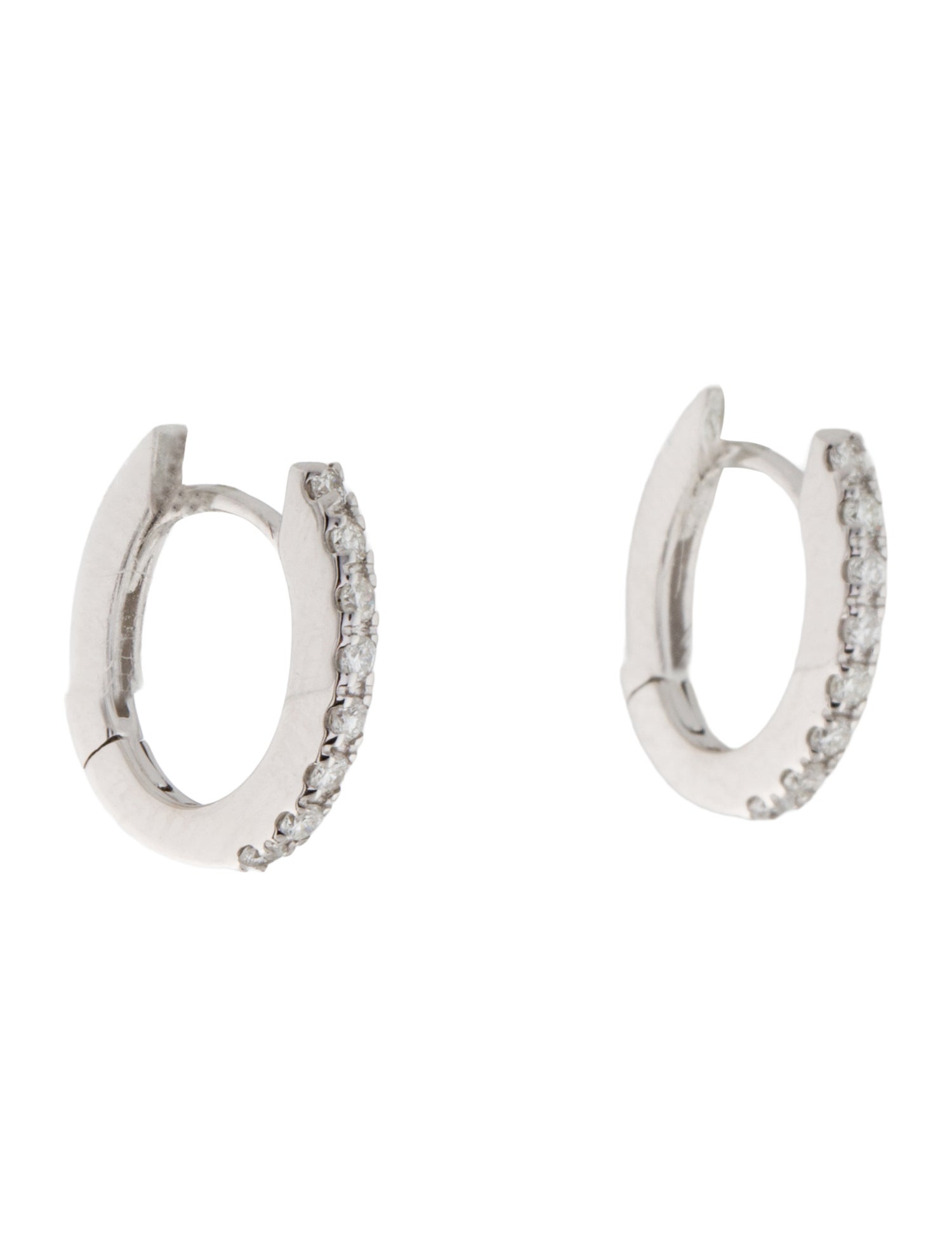 Earrings 14K Diamond Huggie Hoop