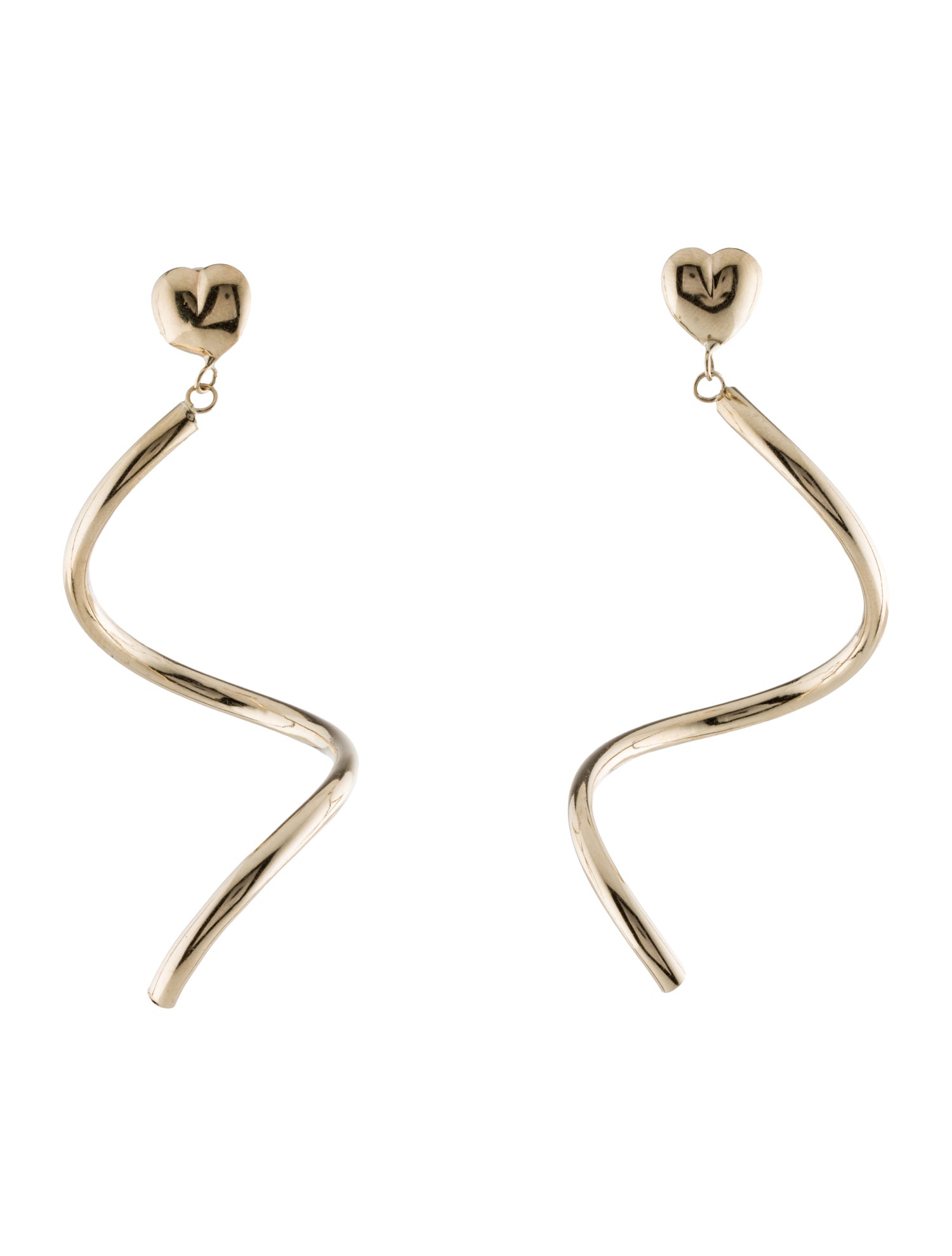 Earrings 14K Swirl Drop