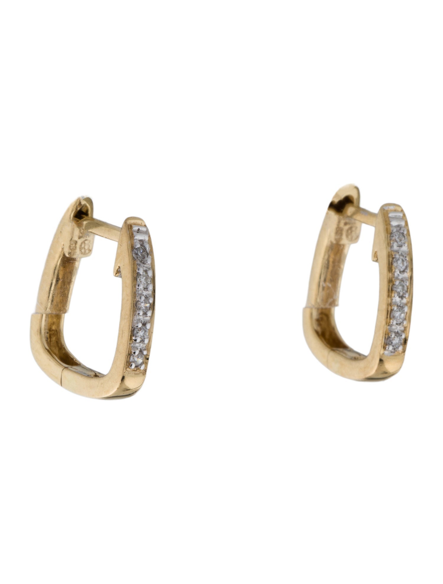 Earrings 14K Diamond Huggie Earrings