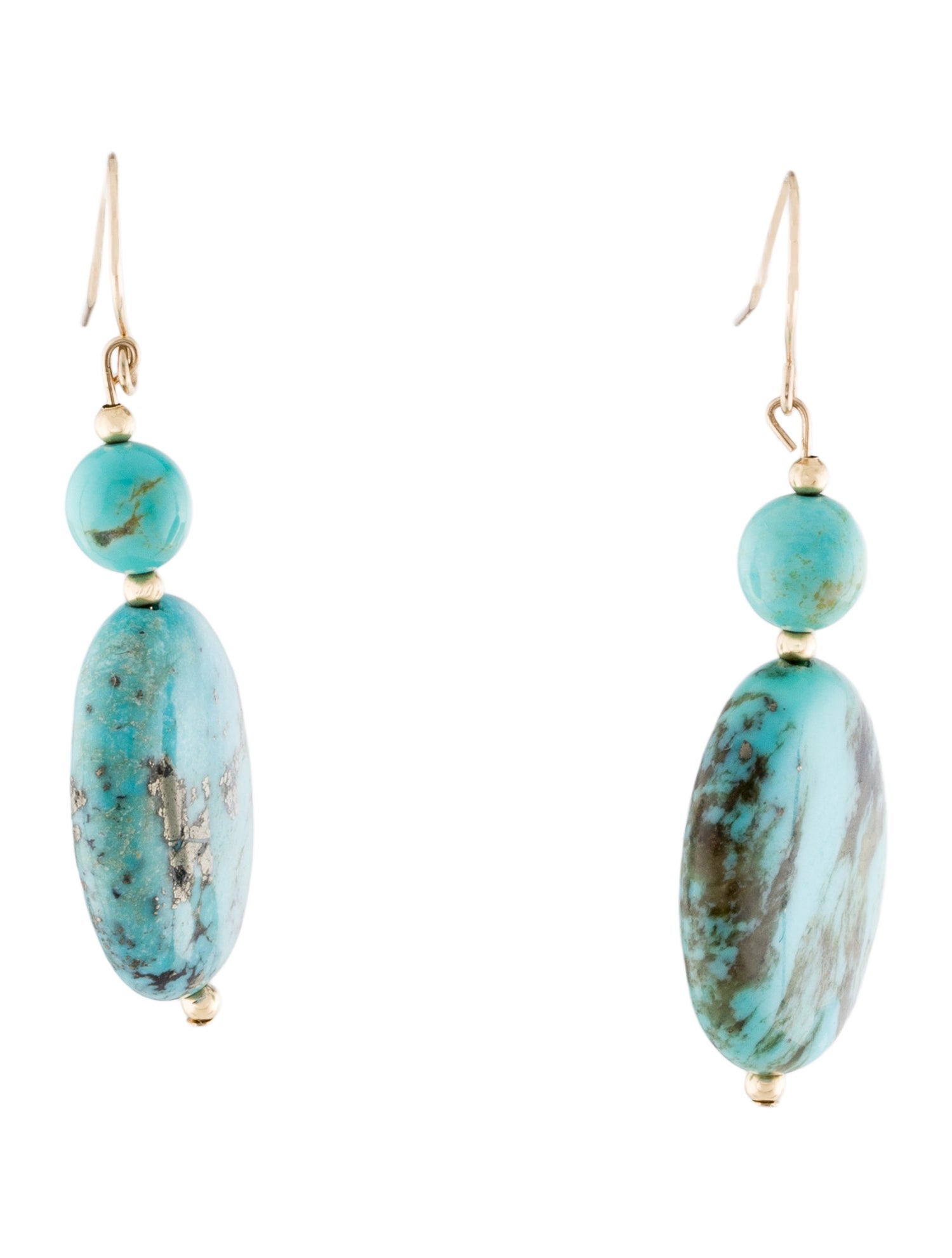 Earrings 14K Turquoise Drop