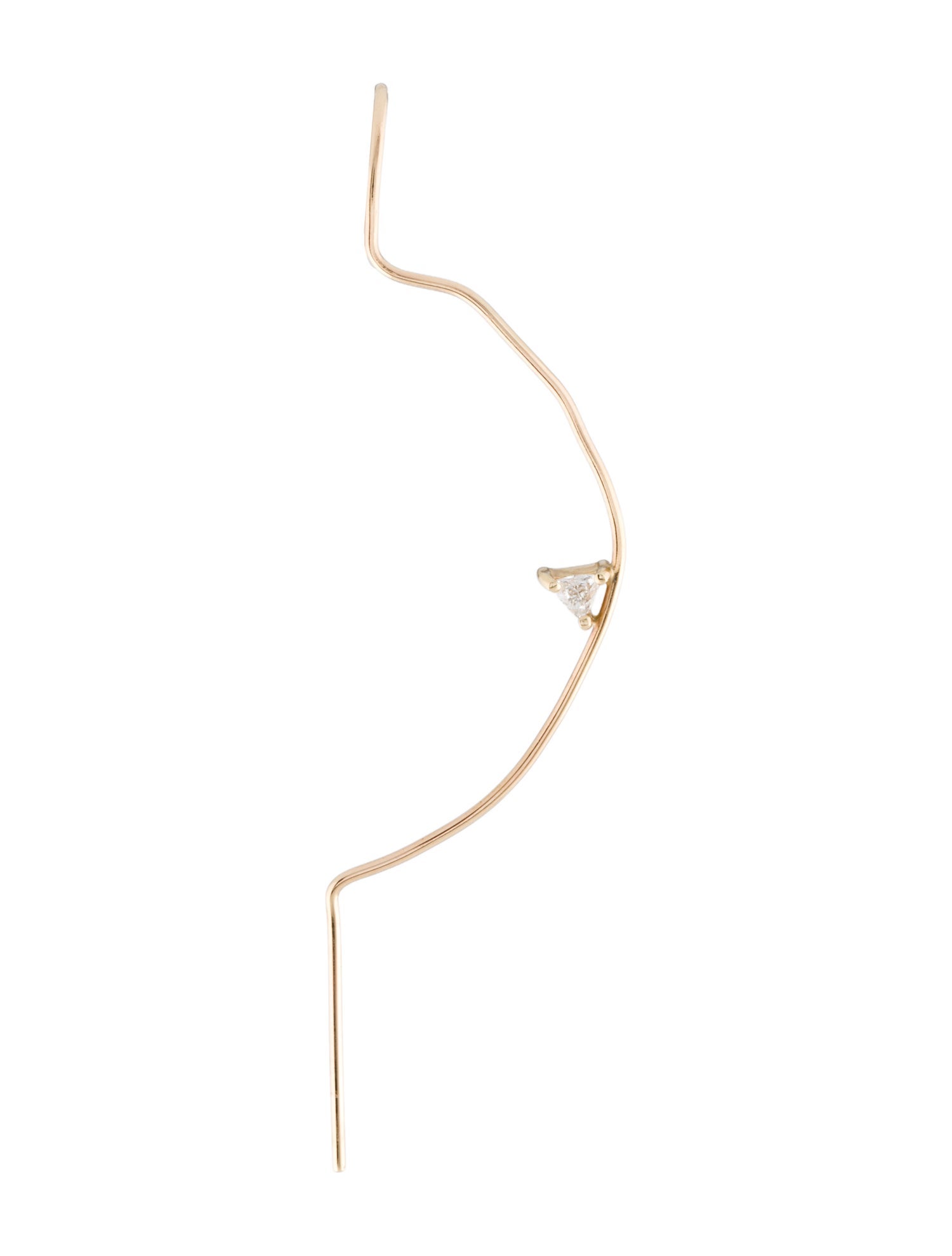 Earrings 14K Diamond Single Ear Climber Earring