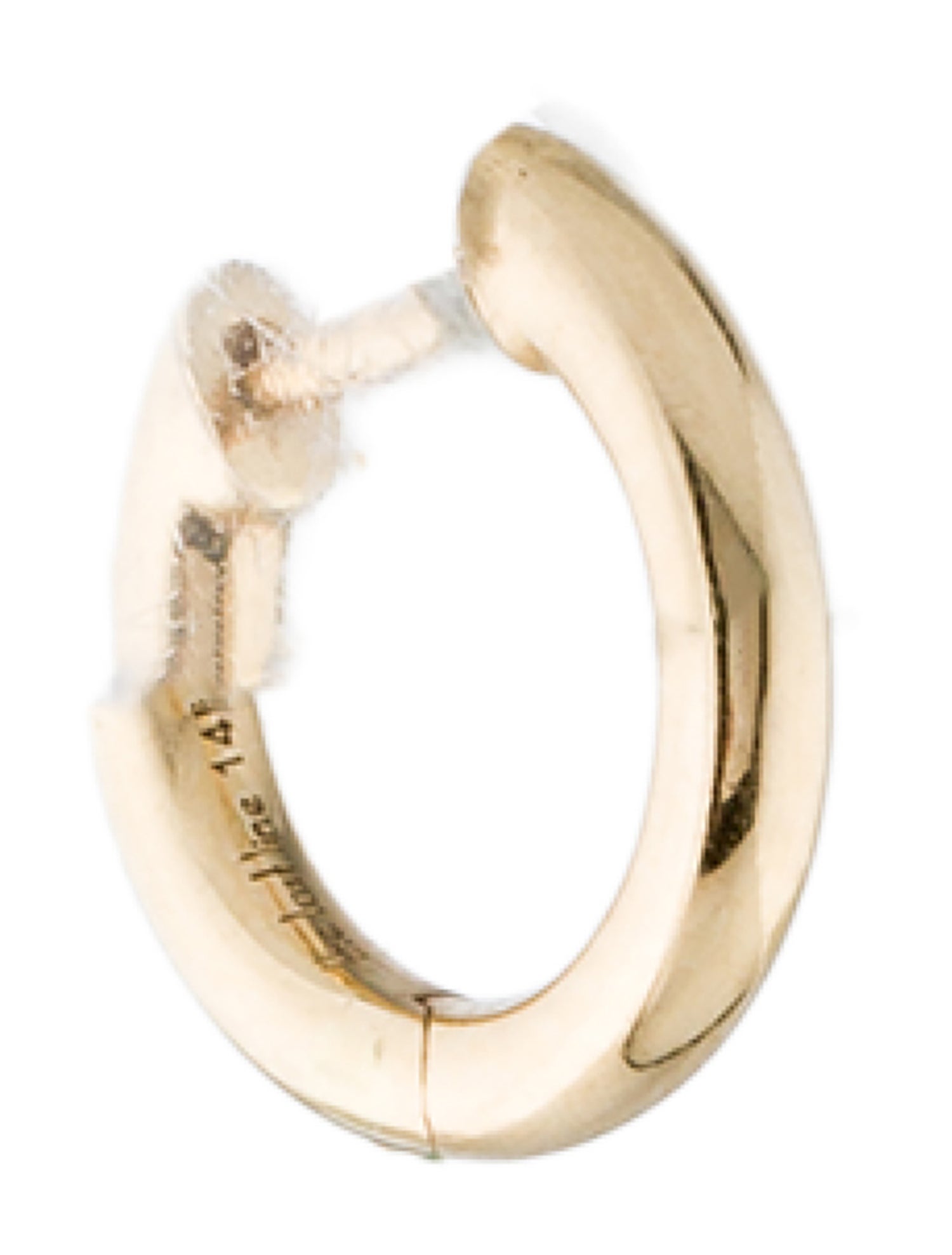 The Last Line 14K Huggie Single Hoop Earring