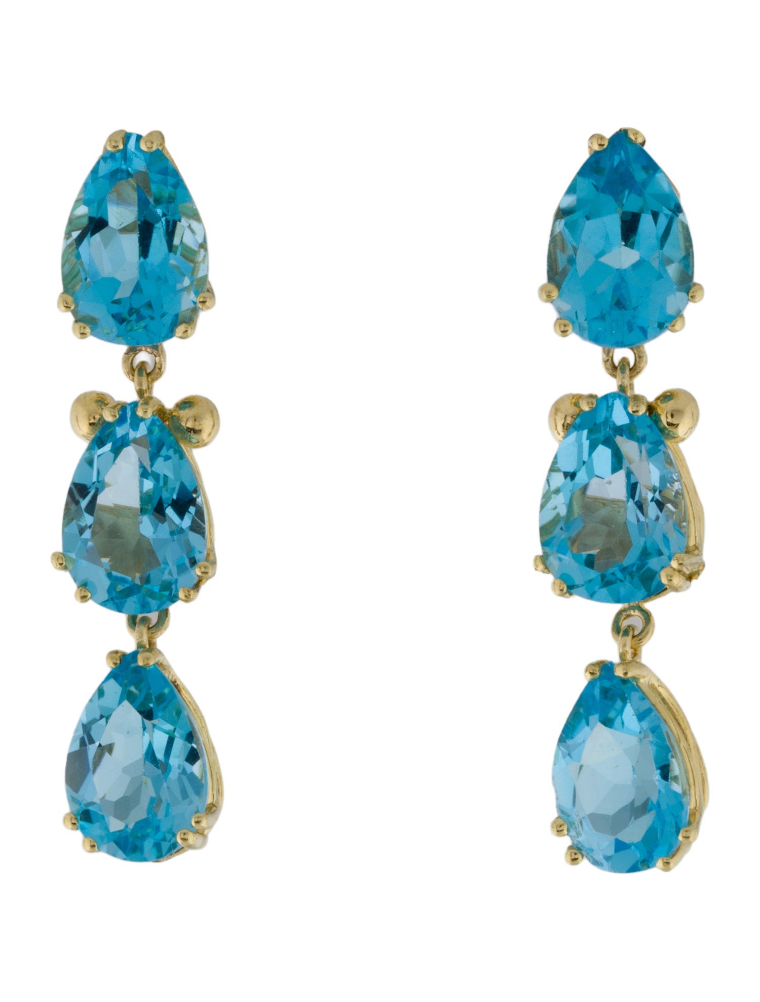 Earrings 18K 11.70ctw Topaz Drop Earrings