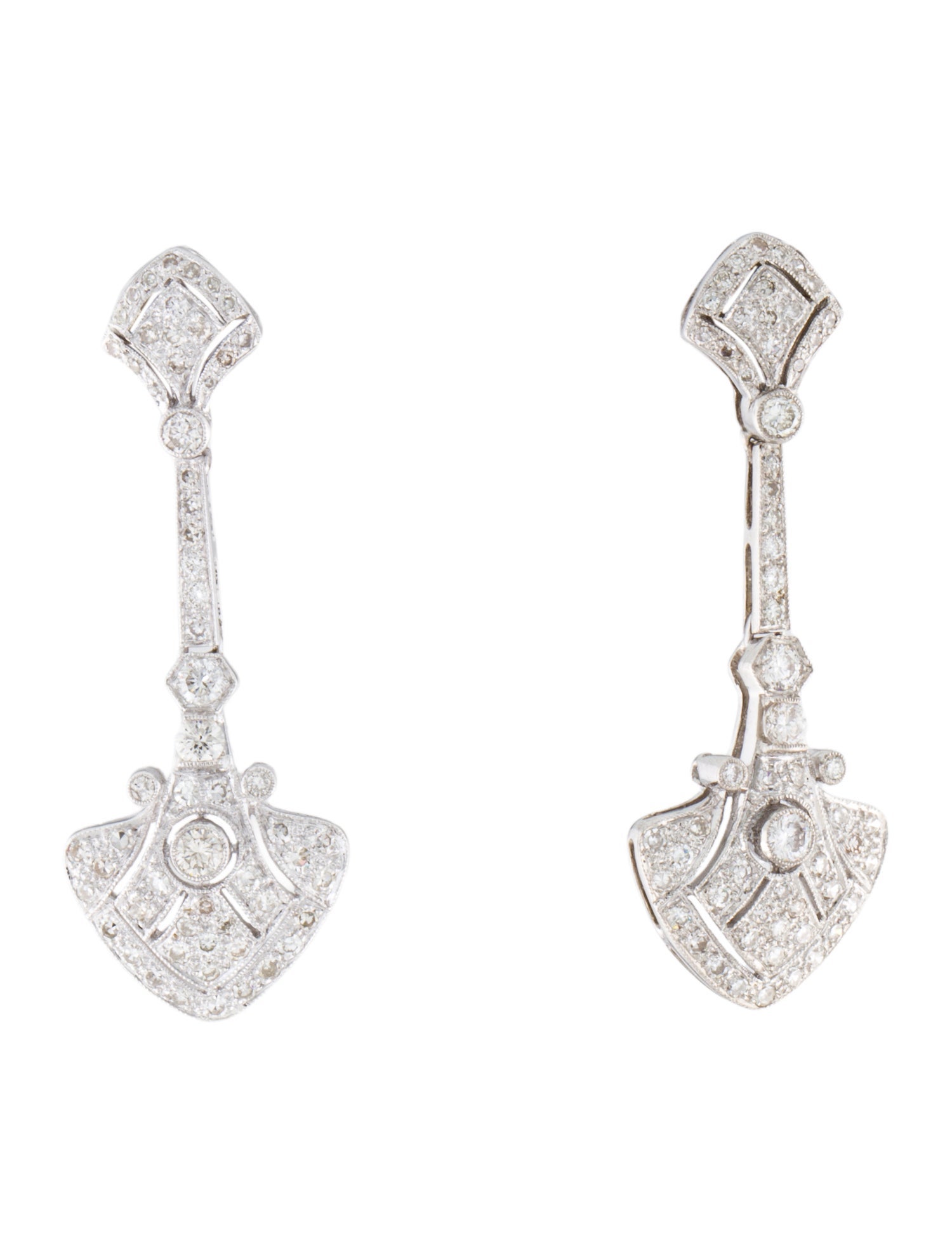 Earrings 18K 1.05ctw Diamond Drop Earrings