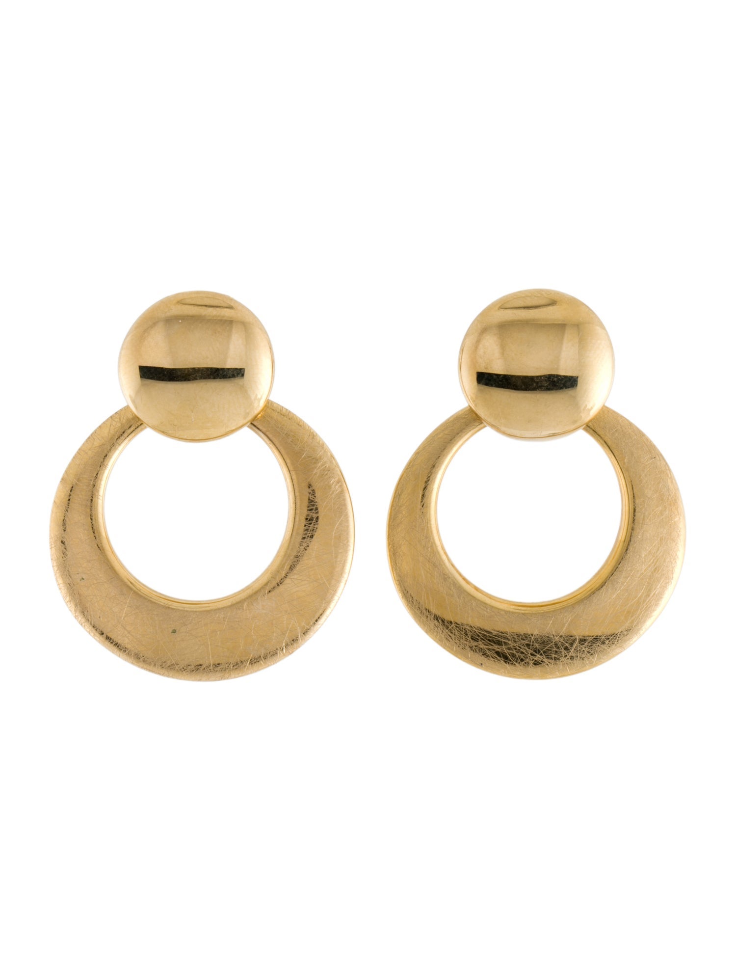 Earrings 18K Textured Drop Earrings