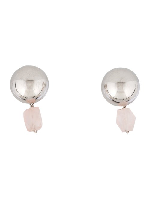 Earrings 18K Rose Quartz Drop Earrings