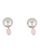 Earrings 18K Rose Quartz Drop Earrings