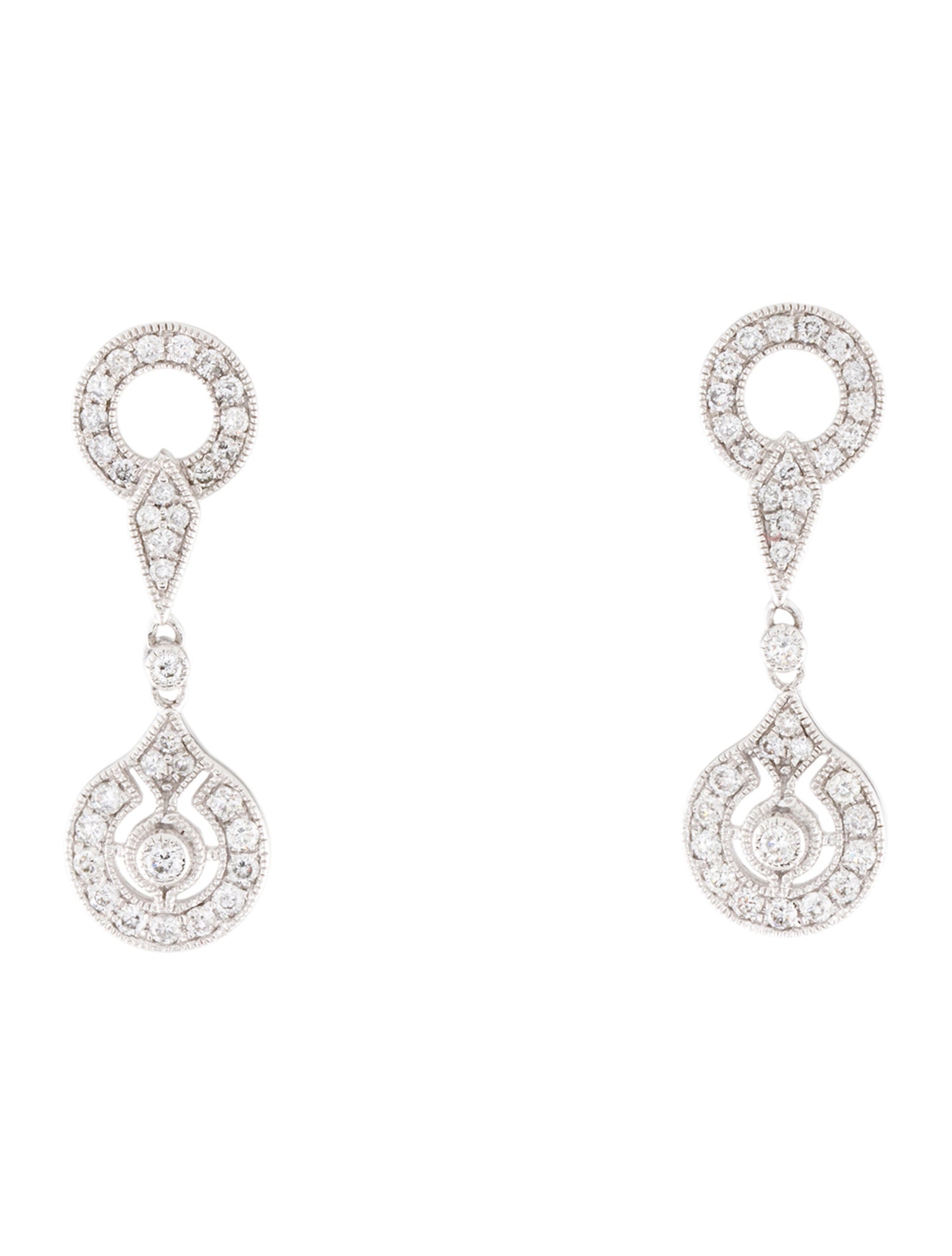 Earrings 14K Diamond Drop Earrings