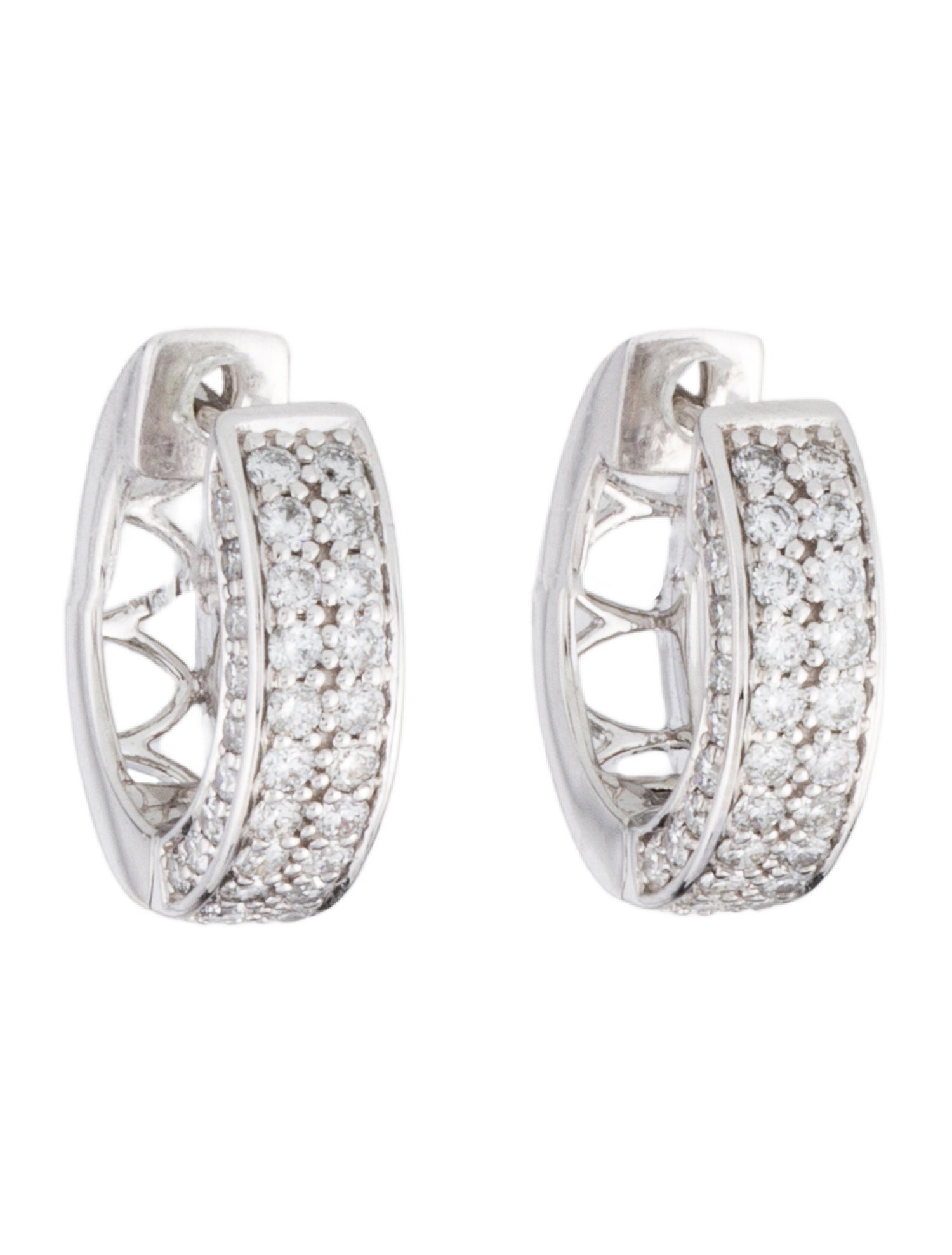 Earrings 14K Diamond Huggie w/ Tags