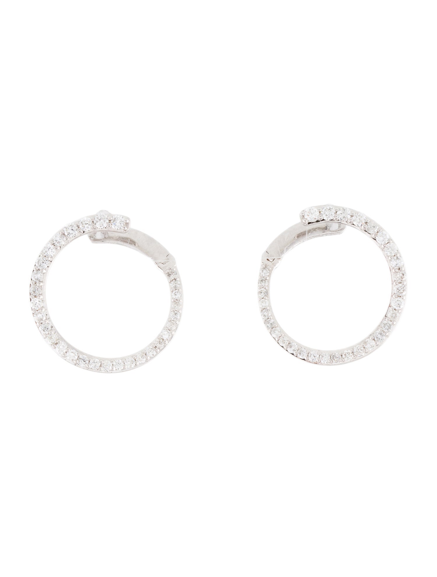 Earrings 14K Diamond Circle Hoop Earring