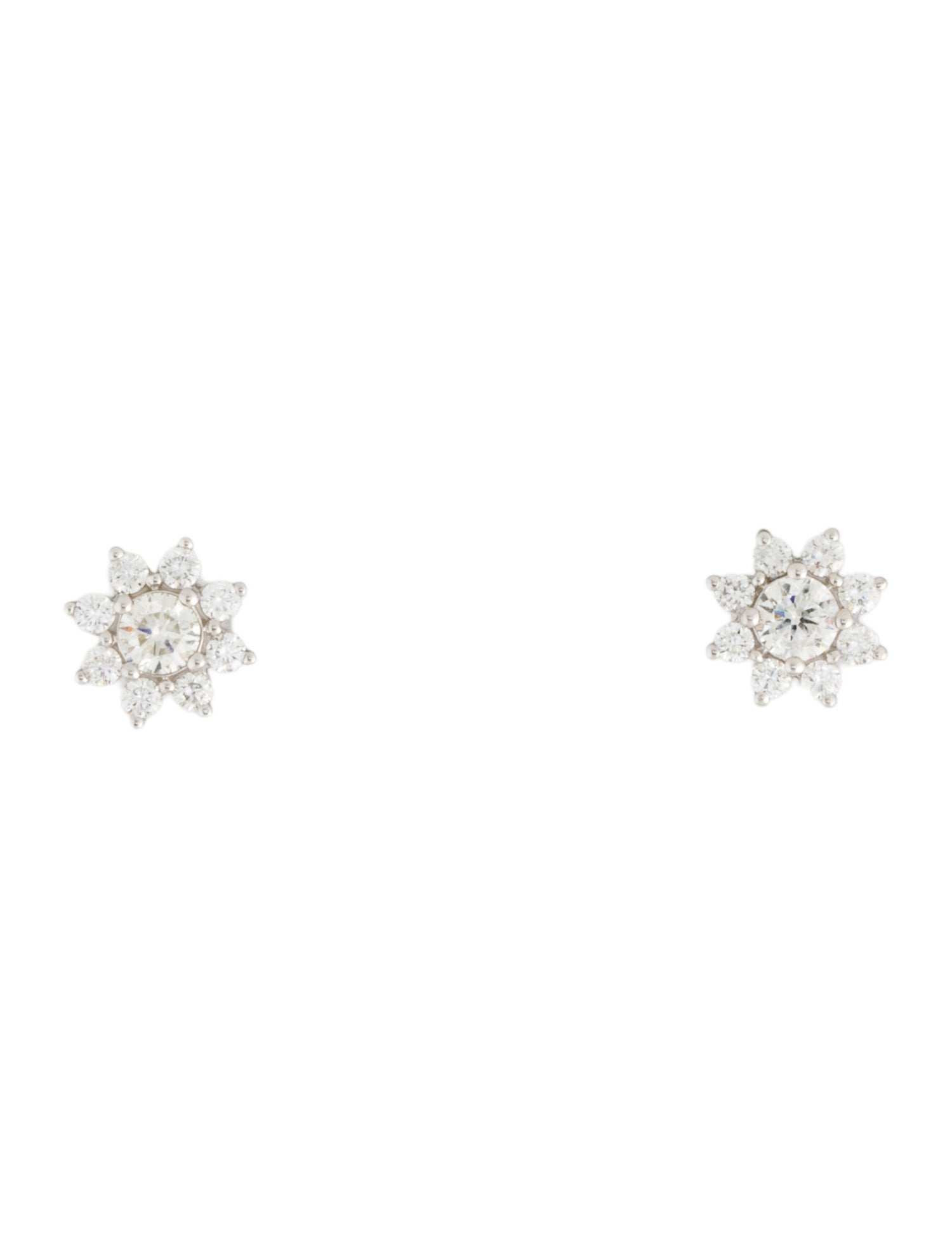 Earrings 14K Diamond Halo Stud Earrings