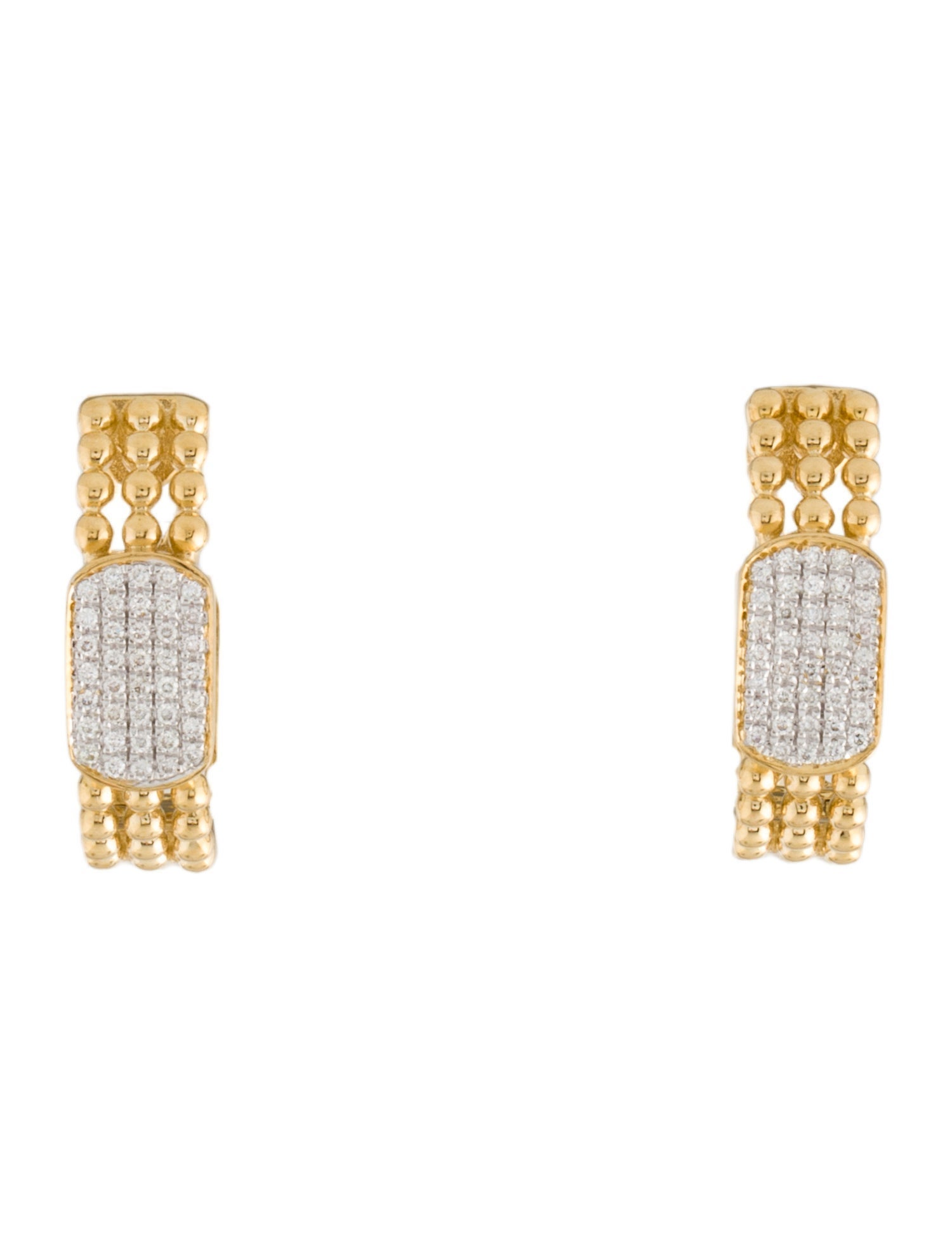 Earrings 14K Diamond Hoop Earrings