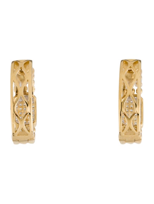 Earrings 14K Diamond Hoop Earrings