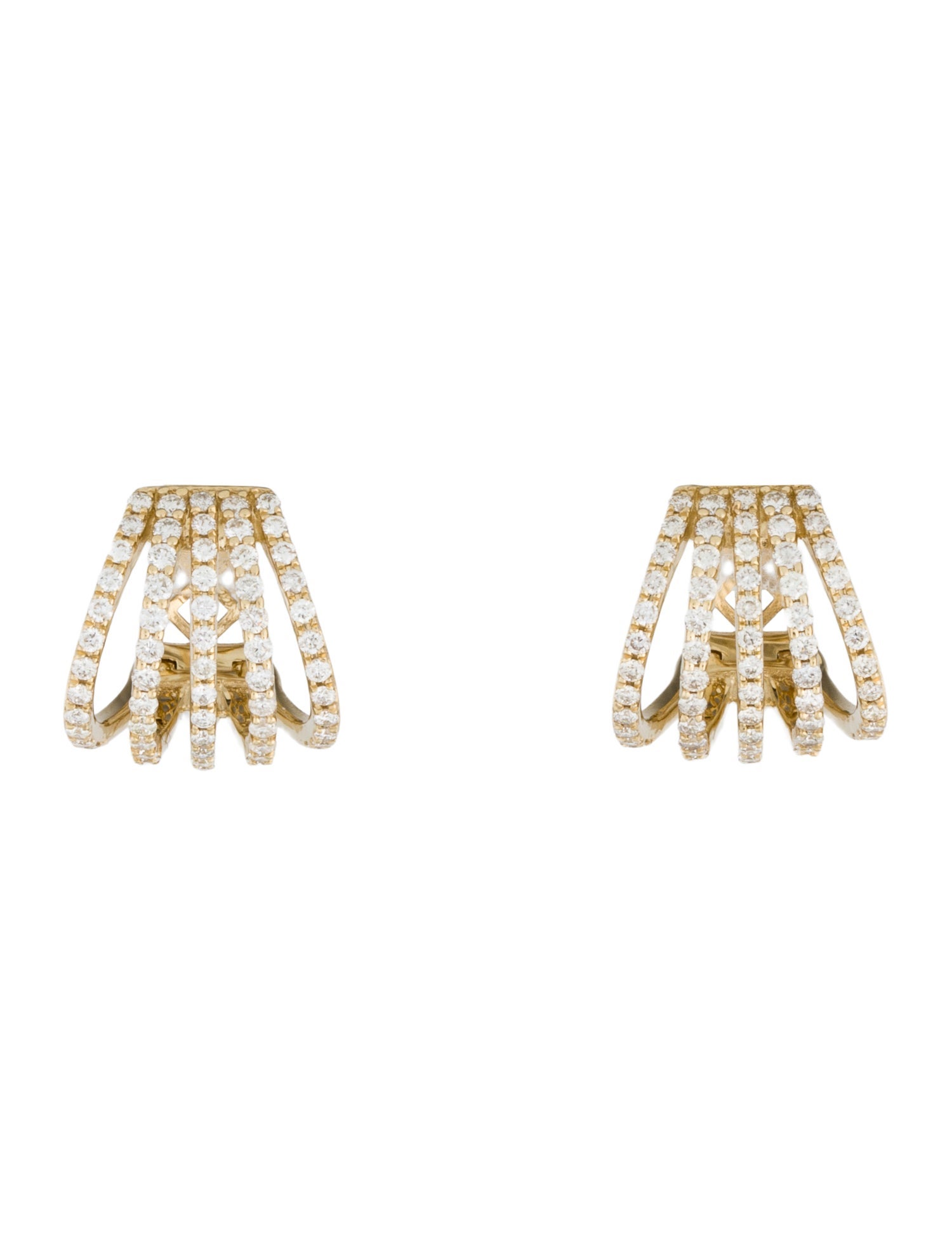 Earrings 14K 1.15ctw Diamond Hoop