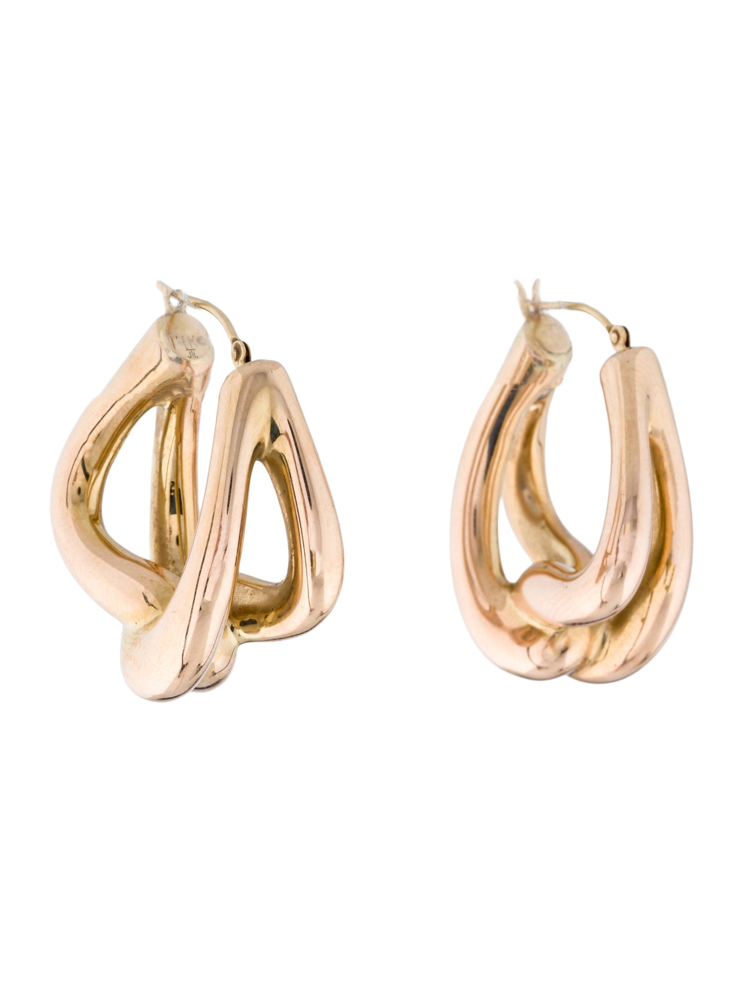 Earrings 14K Knot Hoop Earrings