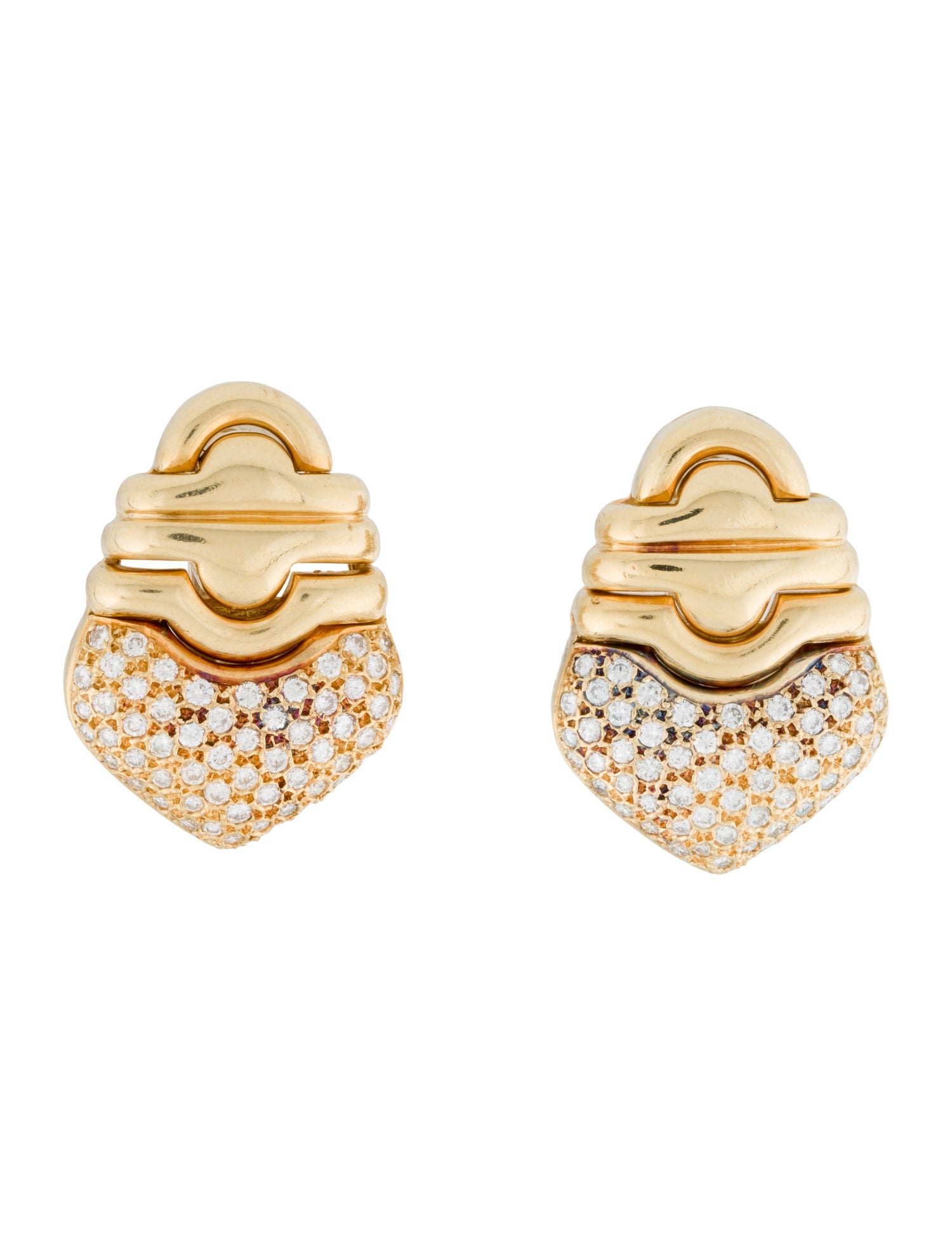 Earrings 18K 1.52ctw Diamond Earclip Earrings