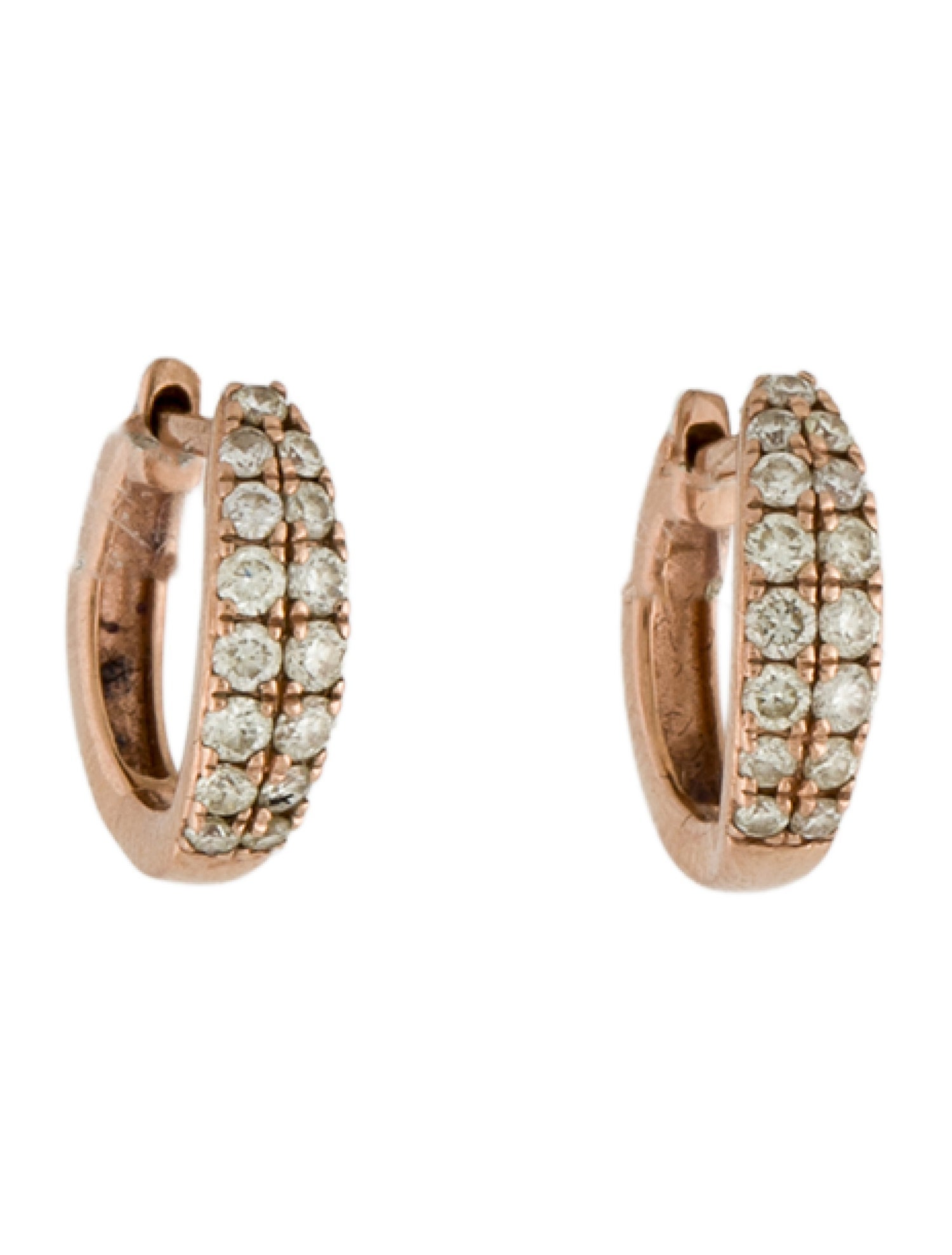 Earrings 14K Diamond Huggie