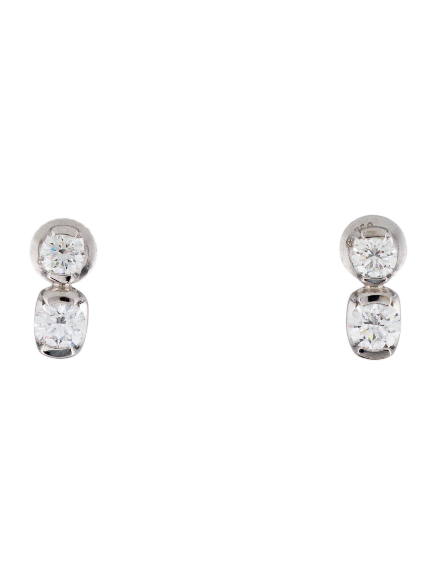 Earrings 18K 1.00ctw Diamond Drop