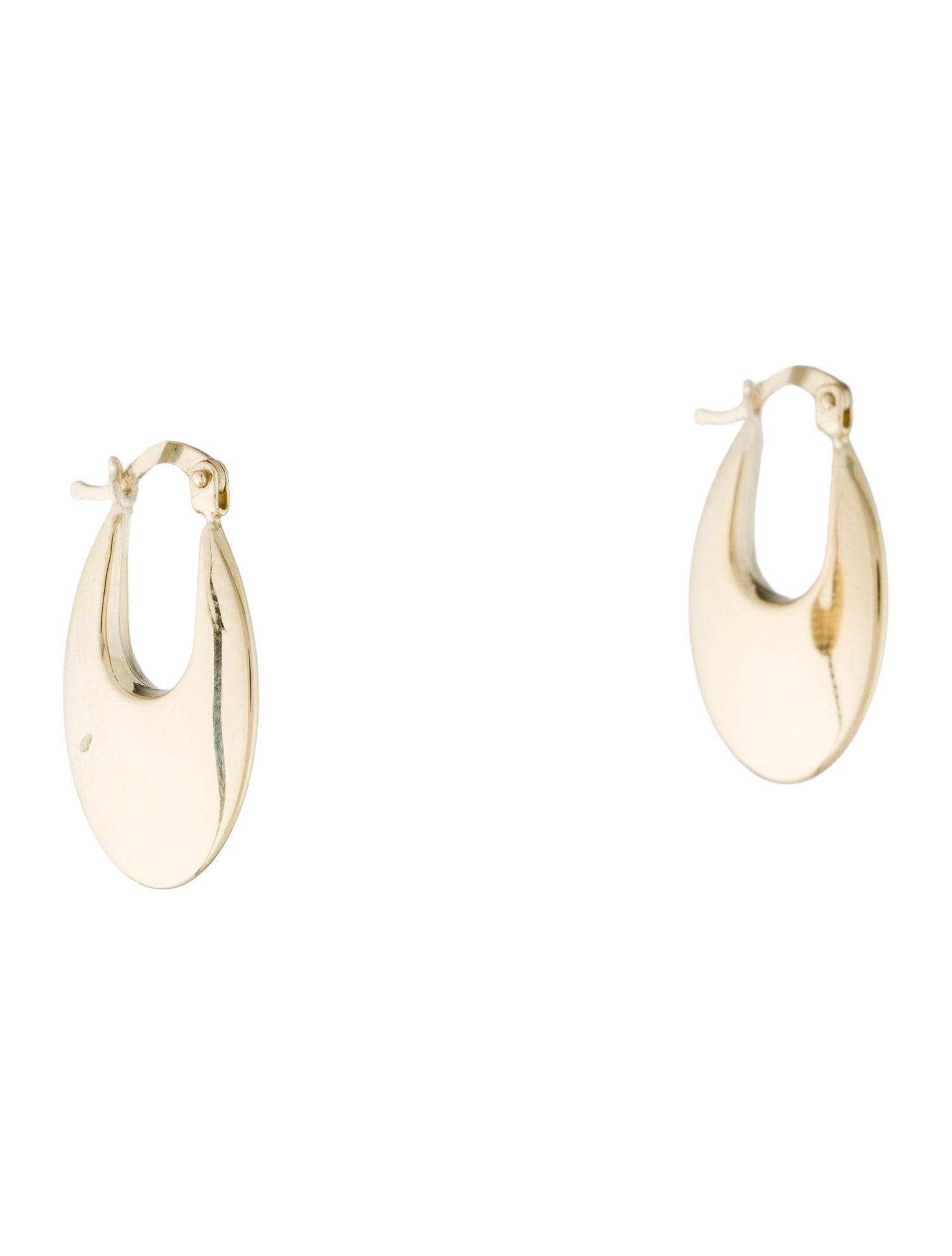 Earrings 14K Creole Oval Hoop Earrings