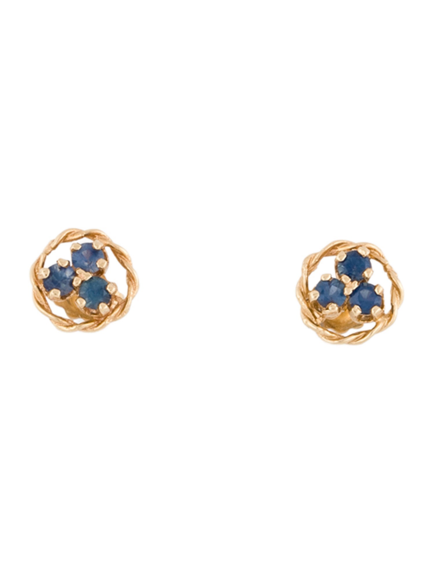 Earrings 14K Sapphire Stud Earrings