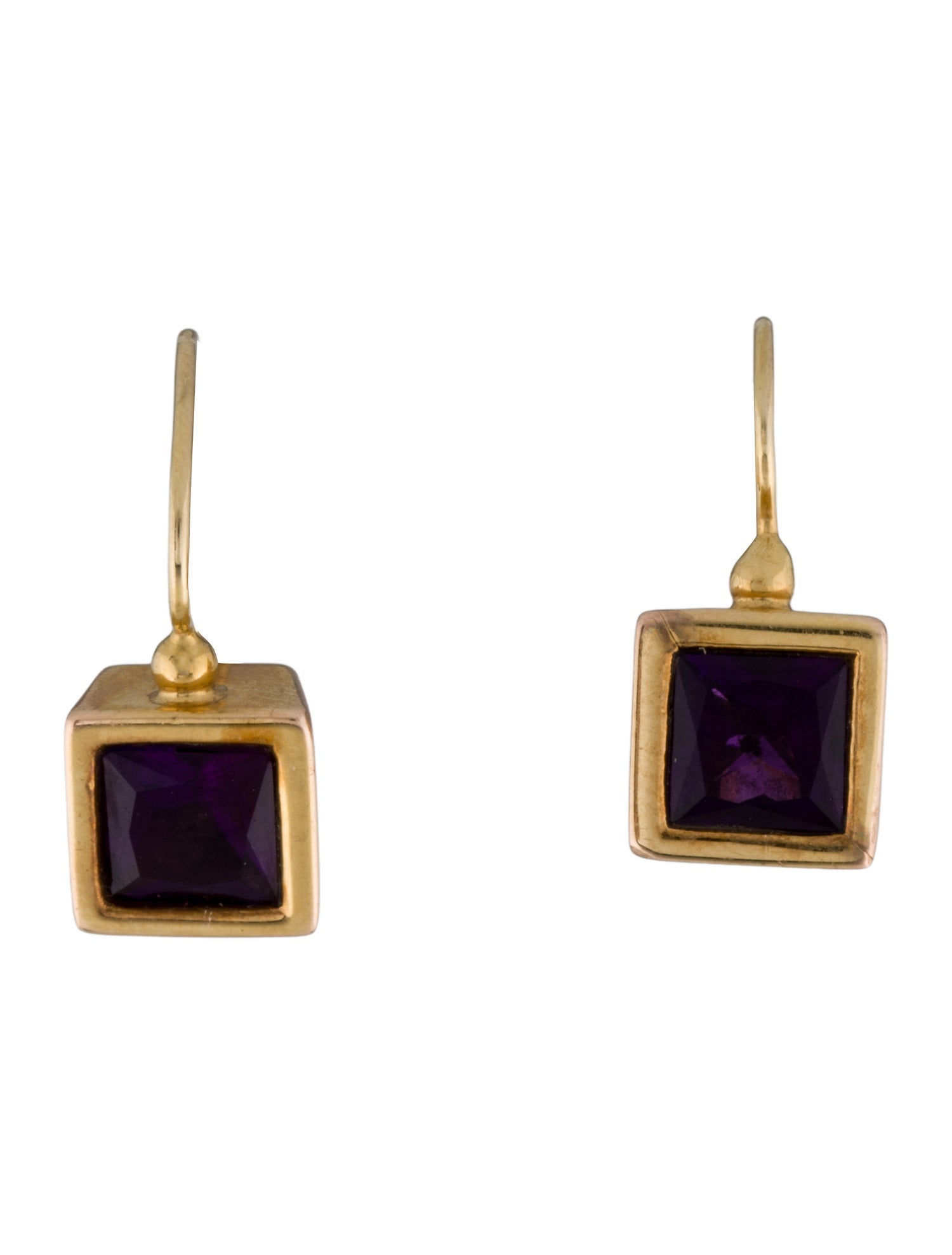 Earrings 14K Amethyst Drop Earrings