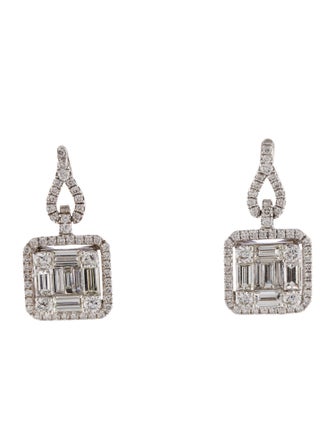 Earrings 18K 1.54ctw Diamond Drop Earrings