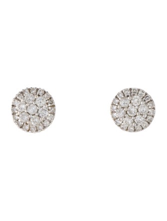 Earrings 14K Diamond Cluster Stud Earrings
